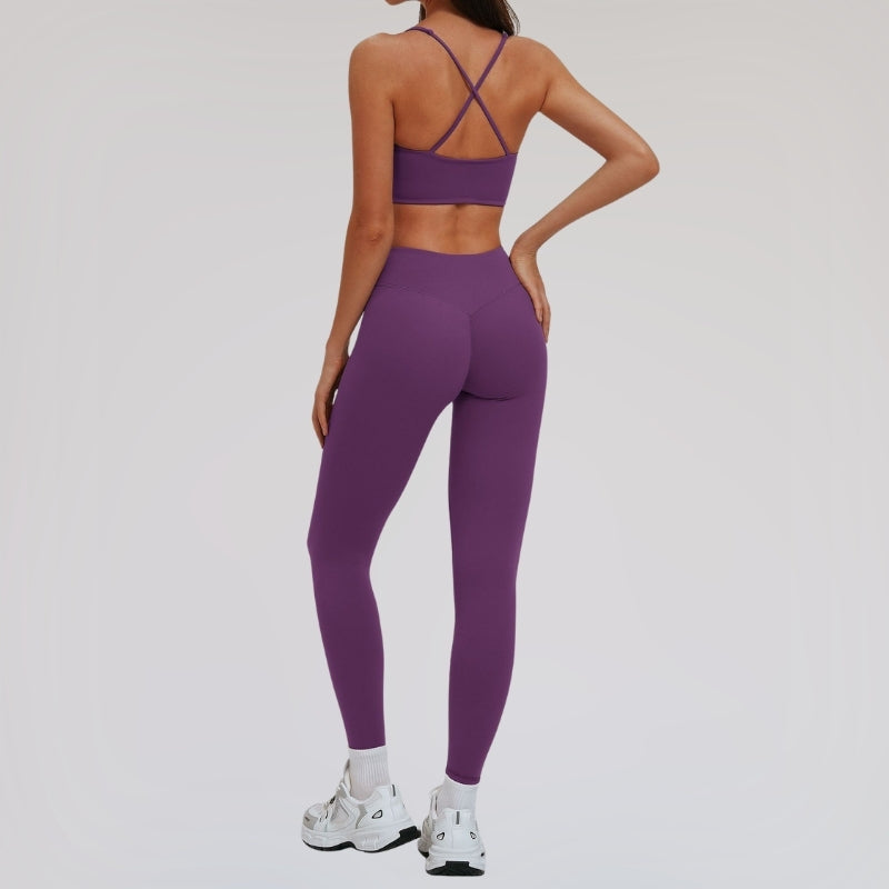 Wholesale removable padded bra + leggings + jacket