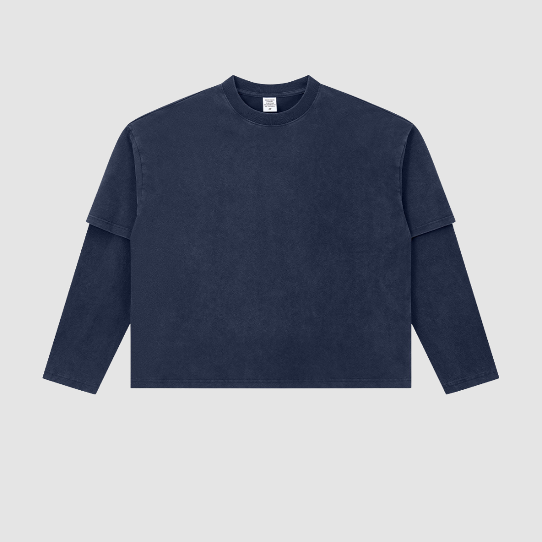 Wholesale Men’s Washed Double-Sleeve Long-Sleeve T-Shirt