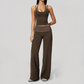 Wholesale Women's Polka Dot & Stripe Yoga Set Tank Top & Wide-Leg Pants w/ Chest Pad
