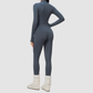 Wholesale Women's Fleece-Lined Yoga Overalls Sport Bodysuit