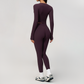 Wholesale Women's Cream-Feel Fleece Long Sleeve Top & High-Waist Leggings Set