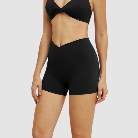Wholesale high-waisted cross-waistband shorts | Wonderxfans bulk activewear