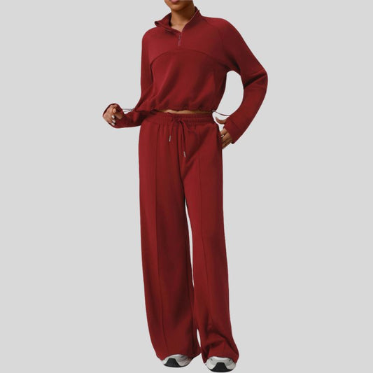 Wholesale Thick half-zip sweatshirt + drawstring | Wonderxfans bulk activewear