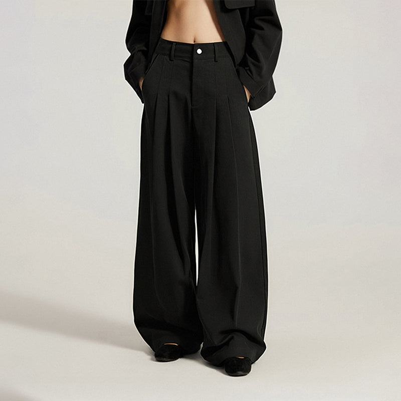Wide-leg casual pants