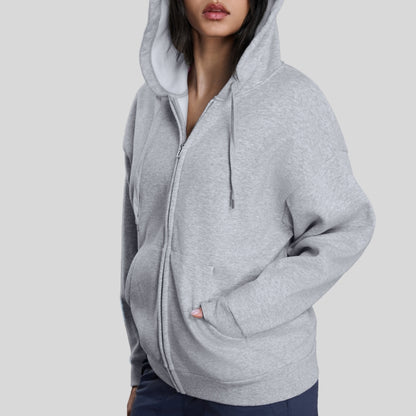 Brushed Fleece Zip Hoodie