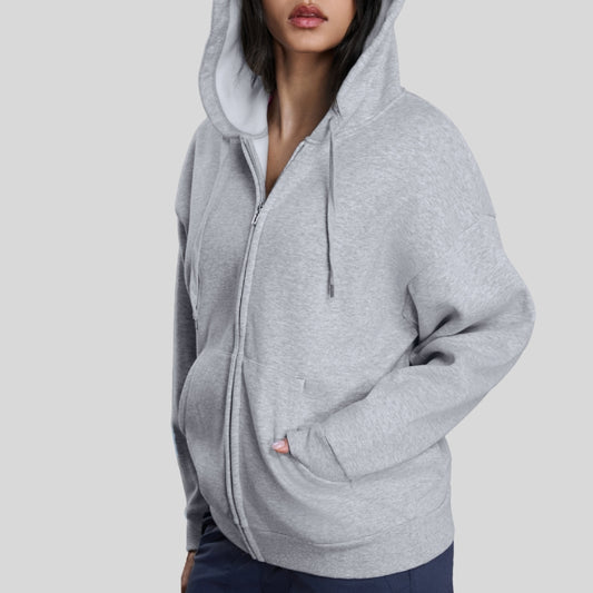 Wholesale Brushed Fleece Zip Hoodie | Wonderxfans bulk activewear