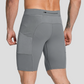 Wholesale Men's High-Waist Compression Shorts – Tummy Control Double-Layer Gym Shorts