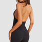 Wholesale V-neck halter neck nude quick drying sports top