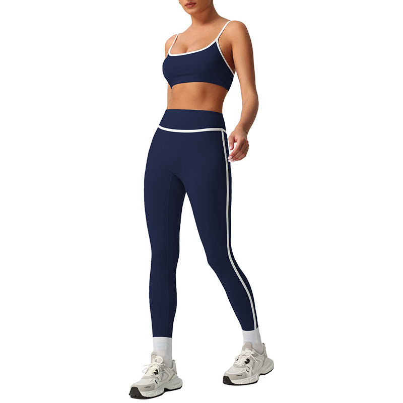 Quick-Drying Built-In Pads Bra + High-Waisted Leggings 2-Piece Set