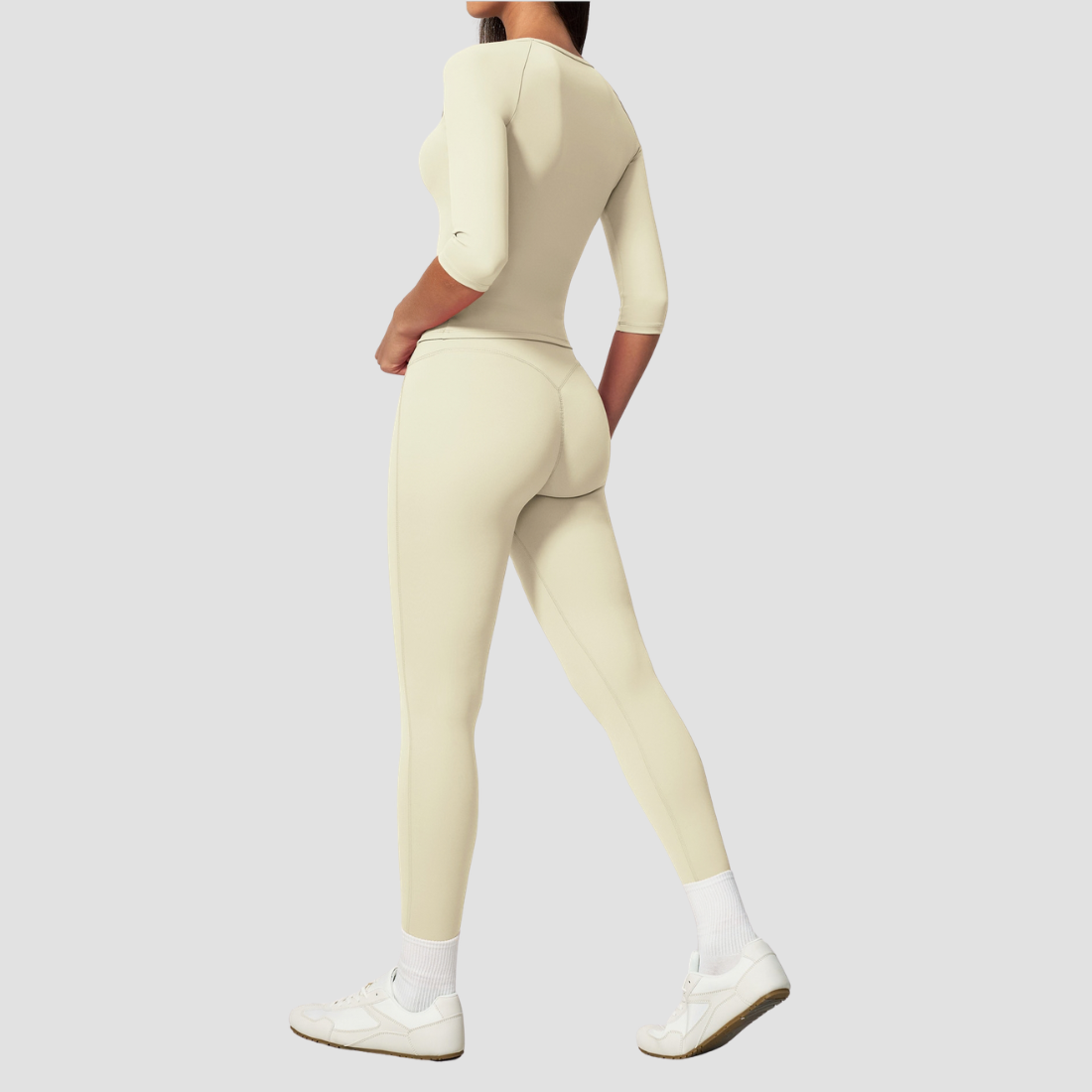 Wholesale Women's Mid-Sleeve Long Pants Yoga Set