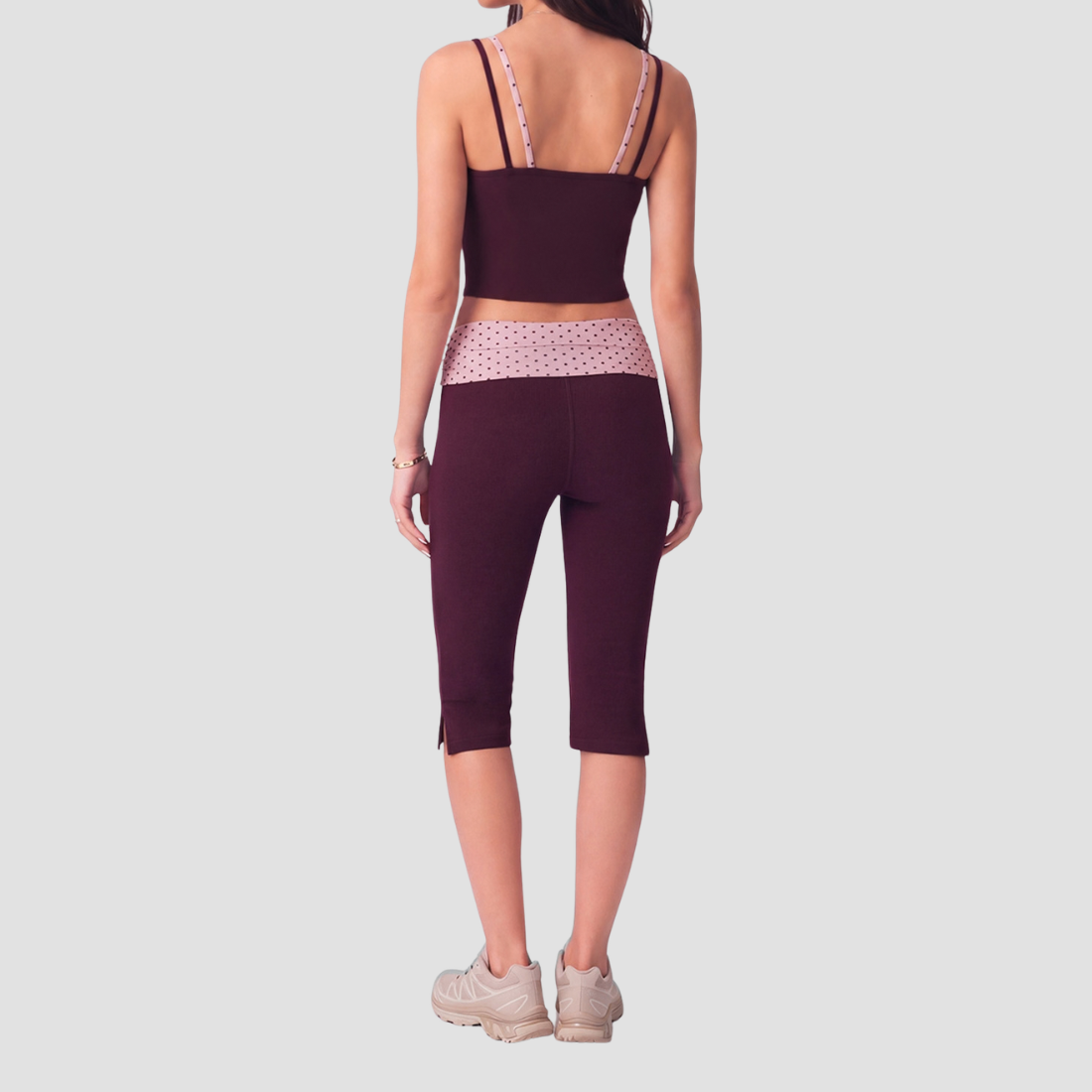 Wholesale Women's Padded Cami Vest + Capri Pants Yoga Set
