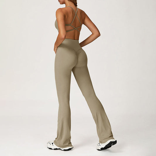 Wholesale Cross-Back Sports Bra + Flared | Wonderxfans bulk activewear