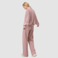 Wholesale Women’s Stand-Collar Lounge Set – Long Sleeve Sweatshirt & Wide-Leg Pants