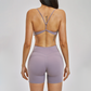 Wholesale Cross Back Tank Top+High Waist short 2-piece Set