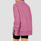 Wholesale Half-Zip Pullover Sweatshirt – Fashionable Side Slit Sportswear