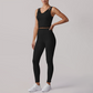 Wholesale Women's fake two-piece tank top & High-Waist Leggings Set - Naked Feel Yoga Gym Activewear