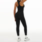 Racerback Sports top + High-waisted leggings 2-Piece Set