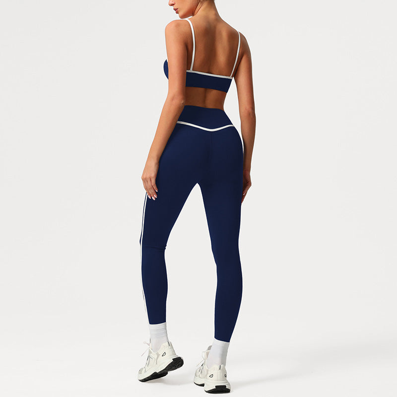 Quick-Drying Built-In Pads Bra + High-Waisted Leggings 2-Piece Set