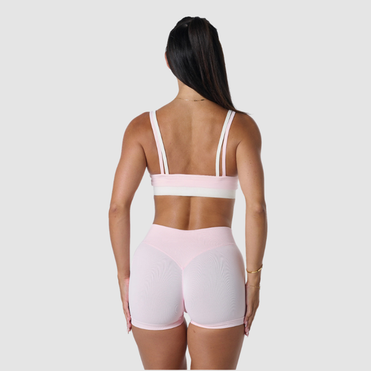 Faux two-piece Naked and beautiful back bra + quick-drying shorts set