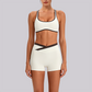Wholesale Women's Color Block Cross-Back Sports Bra & High-waist Short (Pre-sale)