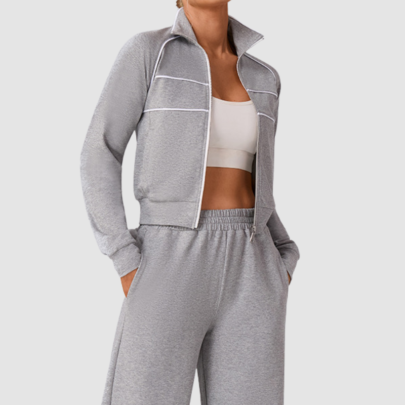 Wholesale color-blocked turtleneck sweatshirts