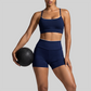 Wholesale Women Color-Block Y-Shape Back Bare-Feel Tank Top & Shorts Set (Pre-sale)