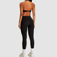 Wholesale Seamless Halter Sports Bra & High-Waist Leggings Set – Naked-Feel Peach-Lift Yoga 2-Piece