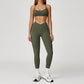 Thin Straps Bra + V-Shaped Waistline Leggings 2-Piece Set