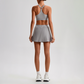 Wholesale Naked-Feel Sports Bra & Pleated Tennis Skirt Set – Quick-Dry Athletic 2-Piece with Built-In Shorts