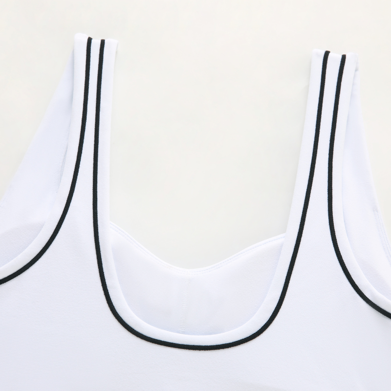 Wholesale contrast color sports bra + elastic leggings