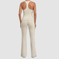 Wholesale Women's Racerback Yoga Set – Double-Layer Chest Pad Cross Waist Flare Pants
