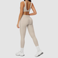 Wholesale Naked-Feel Stripe-Detail Sports Bra & High-Waist Leggings Set – Sculpting Yoga 2-Piece