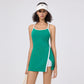 Wholesale contrast color halter neck tennis dress