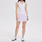 polo-v mesh a-line tennis dress set