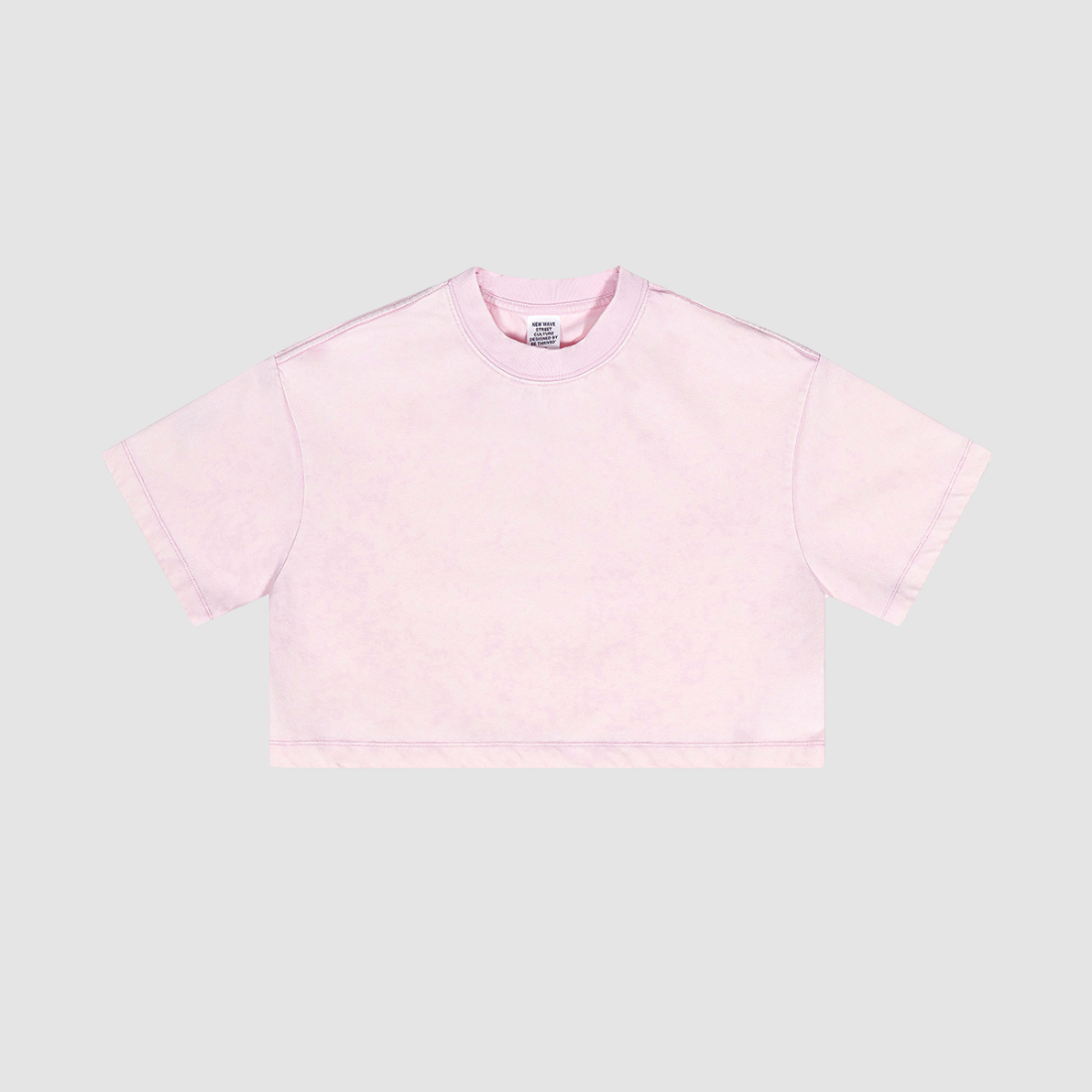 Wholesale Cropped Drop-Shoulder Tee – Cotton Sorona Blend Streetwear Top