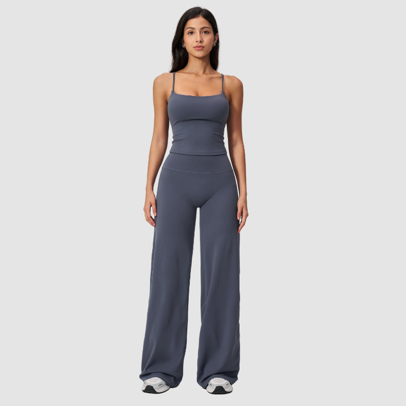 Wholesale Women's Brushed Sports vest+Loose sweatpants 2-piece set