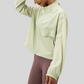 Women's Outdoor Windbreaker Loose Casual Yoga Jacket with Stand Collar