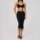 Wholesale Women's High-Impact Sports Bra & Capri Pants Yoga Set with Chest Pad