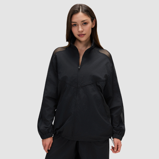 Mesh splicing quick drying loose UV resistant sports jacket