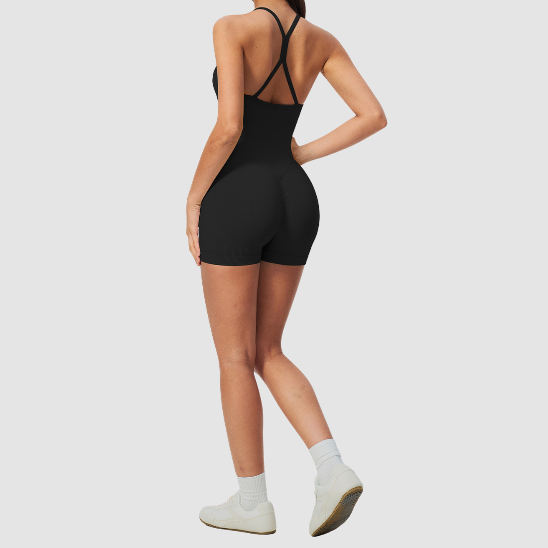 Wholesale Women's Seamless Tank & Biker Shorts Yoga Set