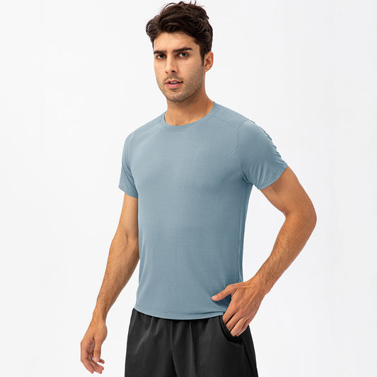 Wholesale Men's solid crewneck sweat-absorbing T-shirt | Wonderxfans bulk activewear