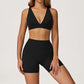 Triangle Cup Sports Bra + Butt-Lifting Shorts 2-Piece Set