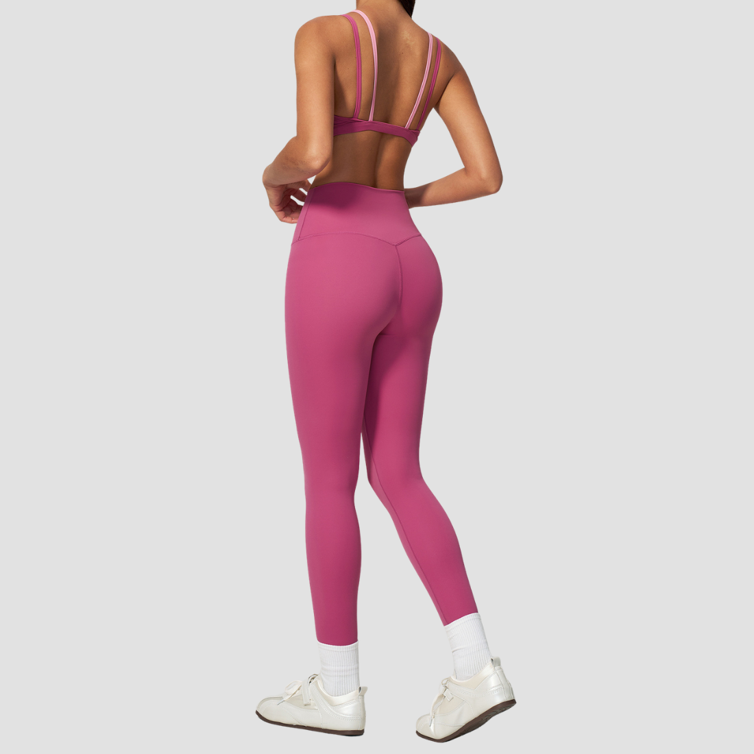 Wholesale Wholesale Slim Strap Yoga Set – Naked-Feel Bra+ Running Fitness Leggings