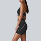 Wholesale Color-Block Quick-Dry Naked Feel Vest+Fitted Biker Short set (Pre-sale)