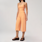 Wholesale Women's Brushed Spaghetti-Strap Tank Top & Wide-Leg Cropped Pants Set – Seam-Detail 2-Piece Yoga Set