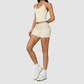 Wholesale Women’s Polka-Dot Racerback Tank & Shorts Yoga Set