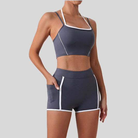 Wholesale Faux two-piece bra + tight | Wonderxfans bulk activewear