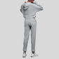 Loose-fitting sports pants + hooded sports sweatshirt two-piece set