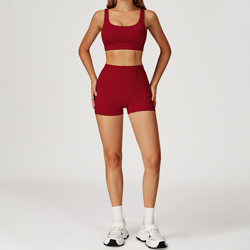 SPORTS BRA+High-waist shorts 2-PIECE SET