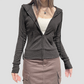 Wholesale Women's American Style Cropped Zip-up Jacket – Vintage American style cropped Jacket